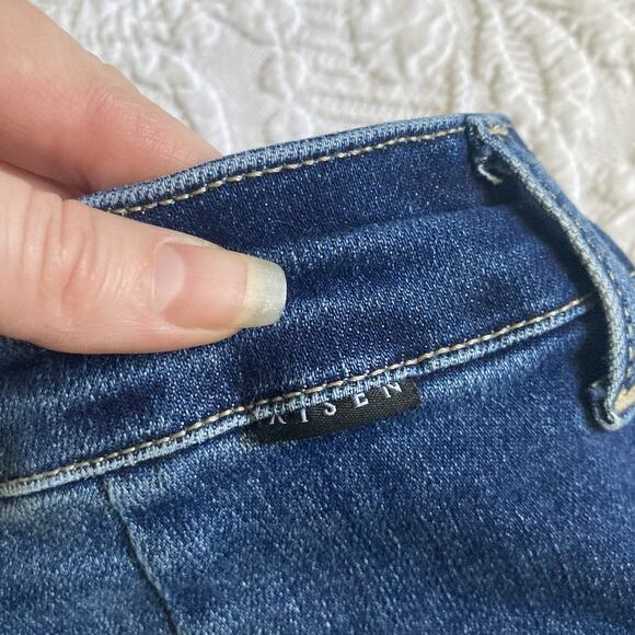 Risen Jeans Flare Bell bottoms Women’s stretch jeans size 1XL High rise waist - Picture 12 of 16